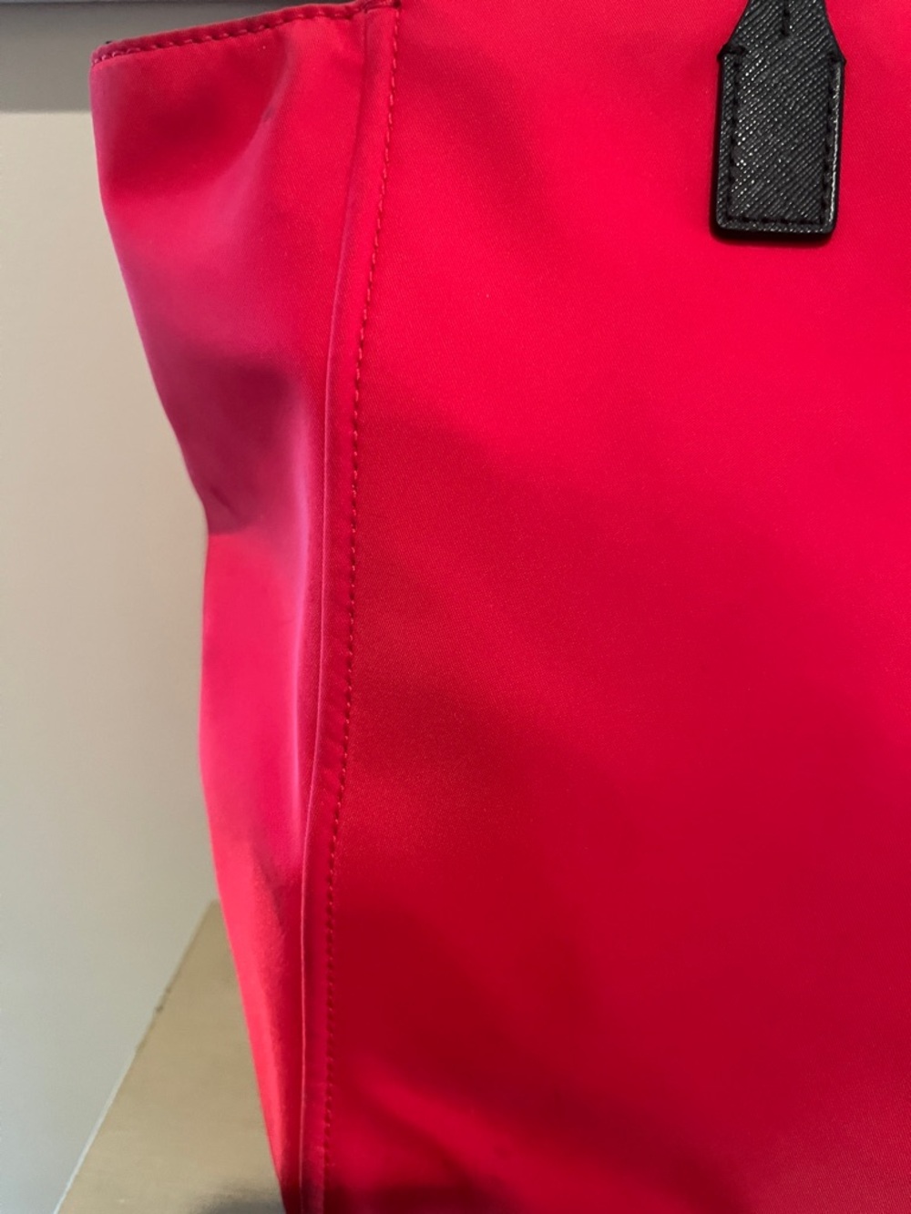 kate spade Bright Red Nylon Tote with Black Handles - Picture 4 of 13